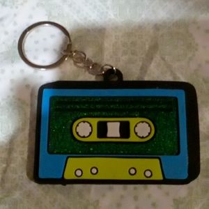 3.5" Rubber Cassette Tape Keychain
